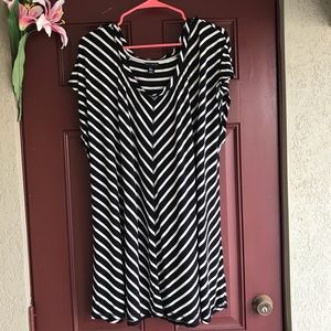 Willi Smith Striped Cap Sleeves Top D1